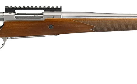 Ruger 57125 Hawkeye Hunter Full Size 204 Ruger 5+1 24" Satin Stainless Steel Threaded Barrel, Picatinny Rail Steel Receiver, Fixed American Walnut w/Pistol Grip Stock