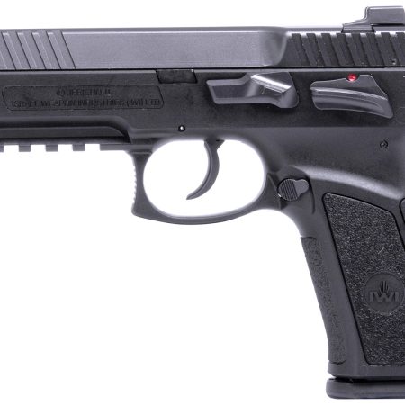 IWI US J941PL910II Jericho 941 Enhanced 9mm Luger Caliber with 4.40" Barrel, 10+1 Capacity, Overall Black Finish, Picatinny Rail  Frame, Serrated Steel Slide & Polymer Grip