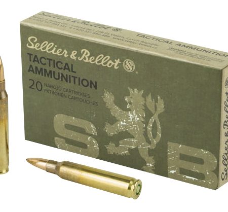 Sellier & Bellot SB556A Rifle  5.56x45mmNATO 55gr Full Metal Jacket 20 Per Box/50 Case