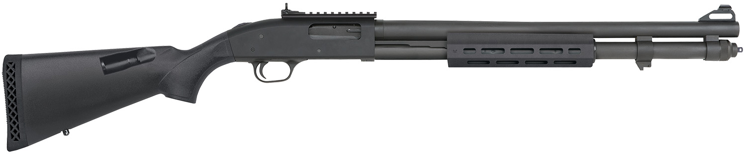Mossberg 50768 590A1 Tactical 12 Gauge 3" 8+1 20" Cylinder Bore Barrel Black Rec with XS Ghost Ring Sights Black Fixed with Storage Compartment Stock Right Hand Includes M-LOK Handguard