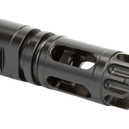 Griffin Armament XHP762FCM Gate-LOK Flash Comp Black Nitride 17-4 Stainless Steel with 5/8"-24 tpi Threads, 2.77" OAL & .863" Diameter for 30 Cal 30SD, M4SD Silencers & QD Blast Shield