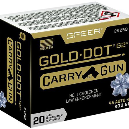 Speer 24258 Gold Dot Carry Gun 45ACP+P 200gr Hollow Point 20 Per Box/10 Case
