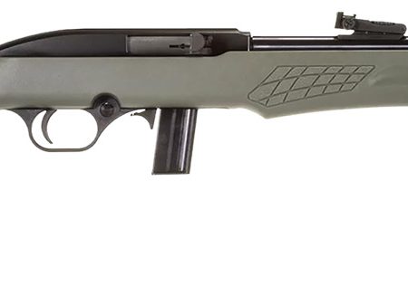 Rossi RS22L1811OD RS22  Semi-Auto 22 LR Caliber with 10+1 Capacity, 18" Barrel, Matte Black Metal Finish & Monte Carlo OD Green Synthetic Stock Right Hand (Full Size)