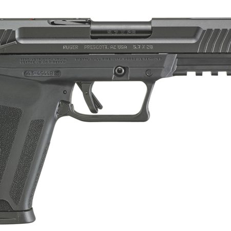 Ruger 16401 Ruger-5.7  5.7x28mm 4.94" Barrel 20+1, Black Polymer Frame With Picatinny Acc. Rail, Drilled & Tapped Lightening Cut Steel Slide, Ambidextrous Safety, Optics Ready