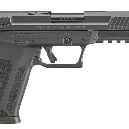 Ruger 16402 Ruger-5.7  5.7x28mm  4.94" Barrel 10+1, Black Polymer Frame With Picatinny Acc. Rail, Drilled & Tapped Lightening Cut Steel Slide, Ambidextrous Safety, Optics Ready