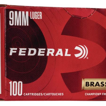 Federal WM51991 Champion Training 9mmLuger 115gr Full Metal Jacket 100 Per Box/5 Case