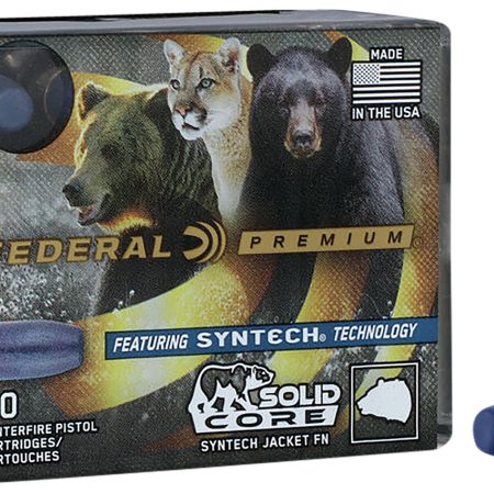Federal P9SHC1 Premium  9mmLuger+P 147gr Solid Core Synthetic Flat Nose 20 Per Box/10 Case
