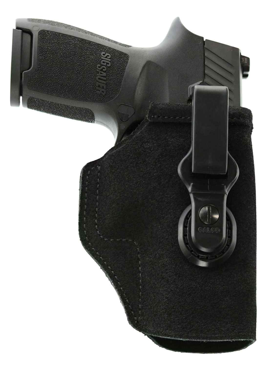 Galco TUC226B Tuck-N-Go 2.0 IWB Black Leather Compatible w/ Glock 19X/19 Gen1-5/23 Gen2-5/S&W M&P ShieldX UniClip/Stealth Clip Mount Ambidextrous