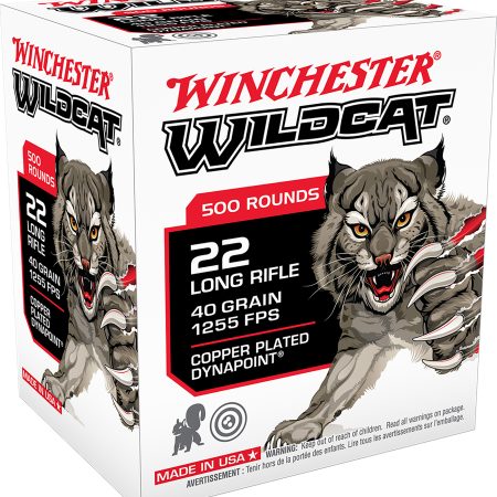 Winchester Ammo WW22LRB Wildcat  22LR 40gr Copper Plated DynaPoint 500 Per Box/10 Case *Bulk