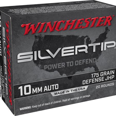 Winchester Ammo W10MMST Super X  10mmAuto 175gr Silvertip Jacket Hollow Point 20 Per Box/10 Case