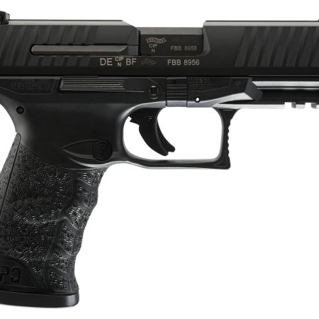 Walther Arms 2807076 PPQ M2 45 ACP 12+1 4.25" Black Steel Barrel, Matte Black Tenifer Serrated Steel Slide, Black Polymer Frame w/Picatinny Rail, Black Finger Grooved Grip, 3 Auto Safety