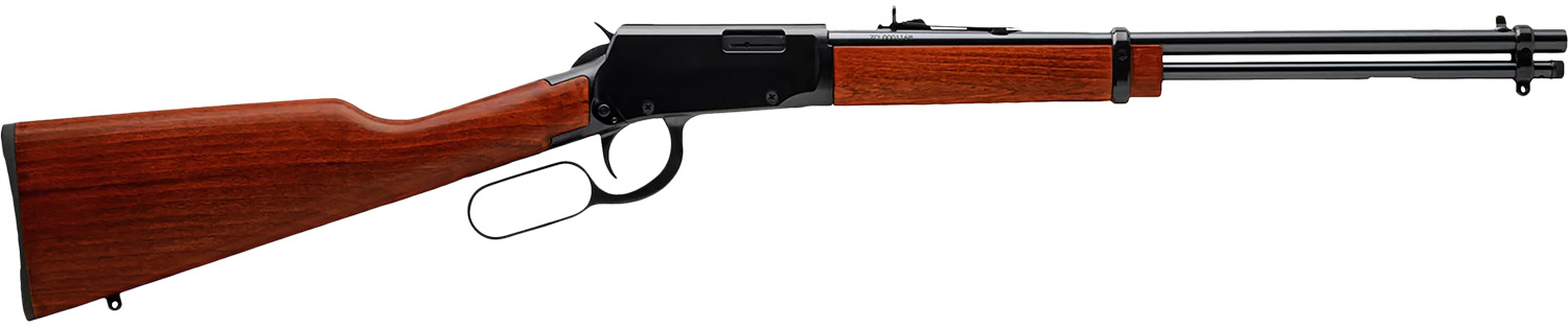 Rossi RL22181WD Rio Bravo Lever Action 22 LR Caliber with 15+1 Capacity, 18" Round Barrel, Polished Black Metal Finish & German Beechwood Stock Right Hand (Full Size)