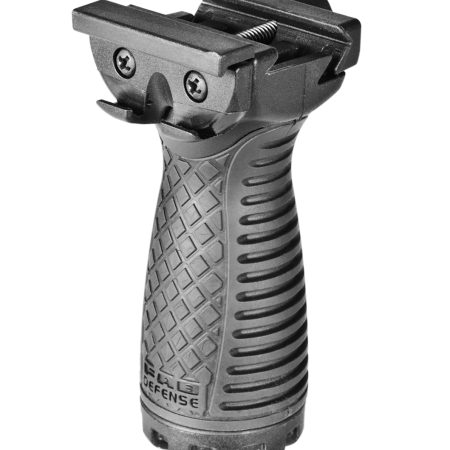 FAB Defense FXRSGB RSG Stout Grip Ribbed Black Polymer with Rubber Overmold