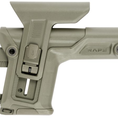 FAB Defense FXRAPSG RAPS Rapid Adjustment Precision Stock Integrated Cheek-Rest & Adjustable LOP Ambidextrous 1Latch System OD Green Polymer