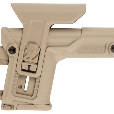 FAB Defense FXRAPST RAPS Rapid Adjustment Precision Stock Integrated Cheek-Rest & Adjustable LOP Ambidextrous 1Latch System Flat Dark Earth Polymer