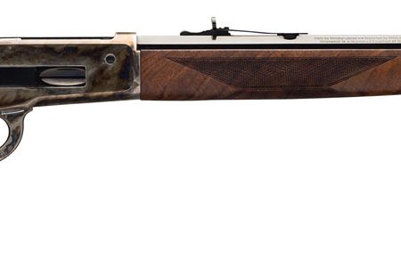 Winchester Repeating Arms 534227171 Model 1886 Deluxe 45-90 Win 8+1 24" Brushed Polish Blued Octagon Barrel, Color Case Hardened Drilled & Tapped Steel Receiver, Satin Walnut Fixed w/Pistol Grip Stock