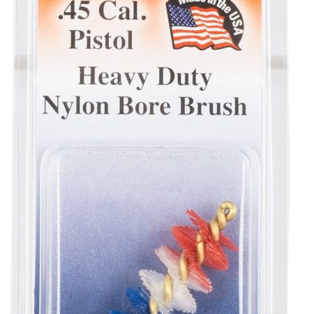 Pro-Shot PSP45 Patriot Series Bore Brush .45 Cal Pistol #8-32 Thread Nylon Bristles Brass Core