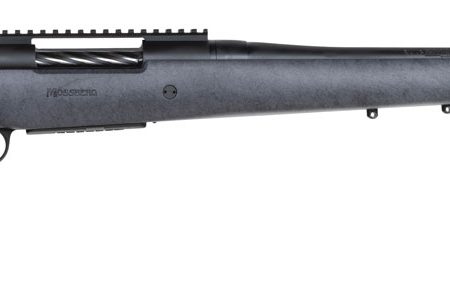 Mossberg 28102 Patriot Long Range Hunter 300 Win Mag Caliber with 3+1 Capacity, 24" Threaded/Fluted Barrel, Matte Blued Metal Finish & Sniper Gray Fixed Monte Carlo Stock Right Hand (Full Size)