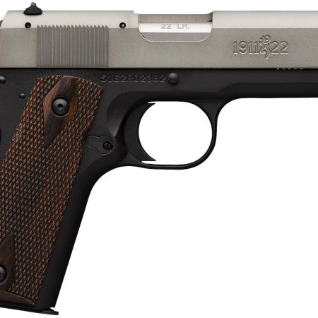 Browning 051880490 1911-22 A1 *CA Compliant Compact Frame 22 LR 10+1, 3.63" Stainless Steel Barrel, Gray Anodized Serrated Slide, Matte Black Aluminum Frame w/Beavertail