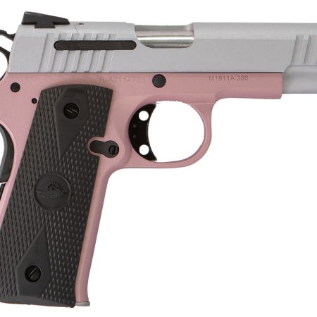 Citadel CIT380ROSE M1911 Baby Compact Frame 380 ACP 7+1, 3.75" Stainless Steel Barrel, Silver Serrated Steel Slide, Rose Cerakote Aluminum Frame w/Beavertail, Ambidextrous