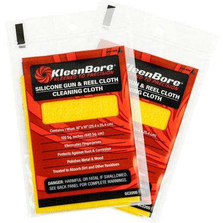 KleenBore GC220P Gun & Reel Silicone Cloth 10" Treated Cotton Flannel 10 Per Pack