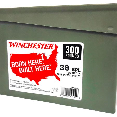 Winchester Ammo WW38C USA Ammo Can 38Special 130gr Full Metal Jacket 300 Per Box/2 Case