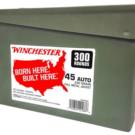 Winchester Ammo WW45C USA Ammo Can 45ACP 230gr Full Metal Jacket 300 Per Box/2 Case