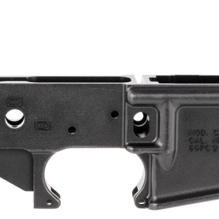 Grey Ghost Precision GGPC Cornerstone  Lower Receiver Multi-Caliber, 7075-T6 Aluminum w/Black Anodized Finish, Nylon Tipped Tensioning Screw, Flared Mag Well