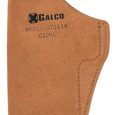 Galco STO834 Stow-N-Go  IWB Natural Leather Compatible w/ Glock 48/48 MOS/S&W M&P Shield EZ Belt Clip Mount Right Hand