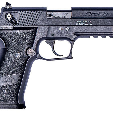 GSG GERG2210FF FireFly  22 LR 10+1 4" All Black Steel Barrel, Serrated Slide, Black Zinc Alloy w/Accessory Rail Frame, Black Polymer Grip