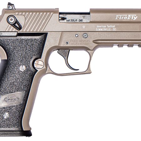 GSG GERG2210FFT FireFly  22 LR 10+1 4" Tan Steel Barrel, Serrated Slide, Zinc Alloy w/Accessory Rail Frame, Black Polymer Grip