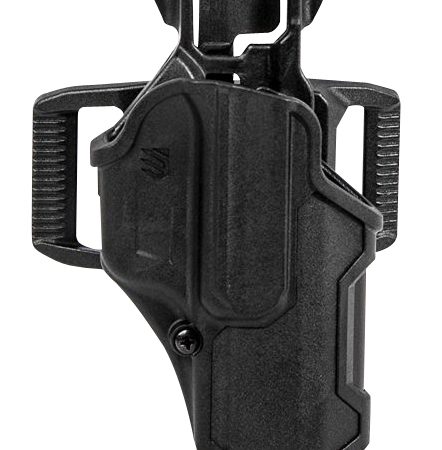 Blackhawk 410200BKL T-Series L2C Light Bearing OWB Black Polymer Belt Slide Compatible w/Glock 17/19/22/23/31/32/45/47 Right Hand
