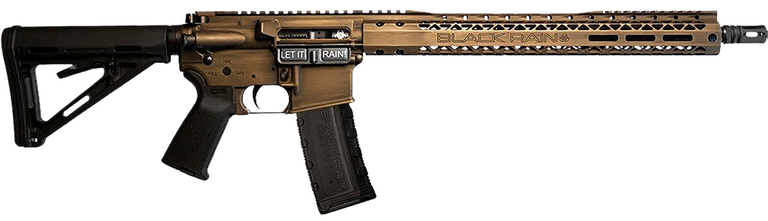 Black Rain BROSS2020FRBB Fission 5.56x45mm NATO 16" 30+1 Bronze Battleworn Cerakote Black Adjustable Magpul MOE Stock