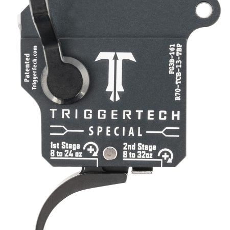 TriggerTech R70TCB13TBP Special  Two-Stage Pro Curved Trigger with 1-3.50 lbs Draw Weight & Matte Gray w/Black Parts Finish for Remington 700 Right