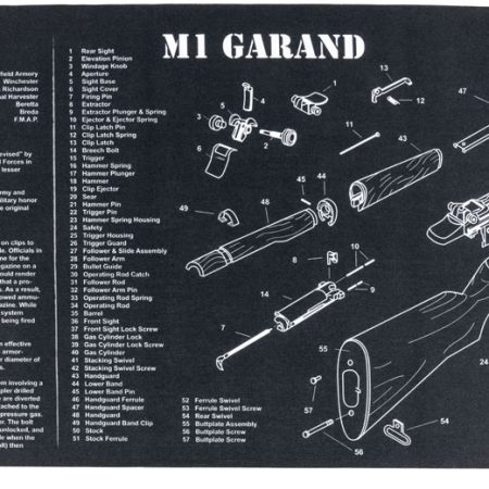 TekMat TEKR36M1GARANDBK M1 Garand Cleaning Mat Black/White Rubber 12"x36" M1 Garand Parts Diagram