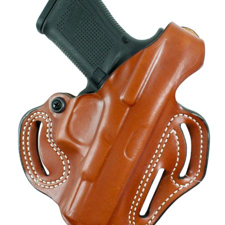 DeSantis Gunhide 001TA1LZ0 Thumb Break Scabbard OWB Tan Leather Belt Slide Fits Glock 19 Fits Glock 32 Fits Glock 45 Fits Glock 19X Right Hand