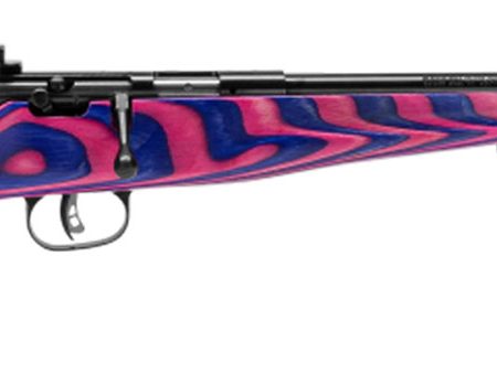 Savage Arms 13797 Rascal  Youth 22 LR 1rd 16.12" Matte Blued Barrel, Matte Blued Carbon Steel Receiver, Boyd's Minimalist Pink & Purple Hybrid Laminate Stock, Right Hand