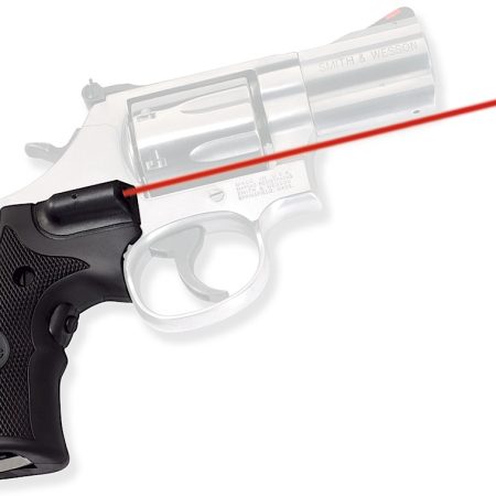 Crimson Trace 011180 Lasergrips  Fits S&W Governor/K & L Frames Round Butt, Red Laser 633nM Wavelength 5mW Output, Black Polymer