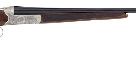 TriStar 38120 Bristol SxS Full Size 20 Gauge Break Open 3" 2rd 28" Blued Side By Side Barrel, Nickel Engraved w/24K Gold Inlay Steel Receiver, Fixed Oiled Turkish Walnut Stock, Right Hand