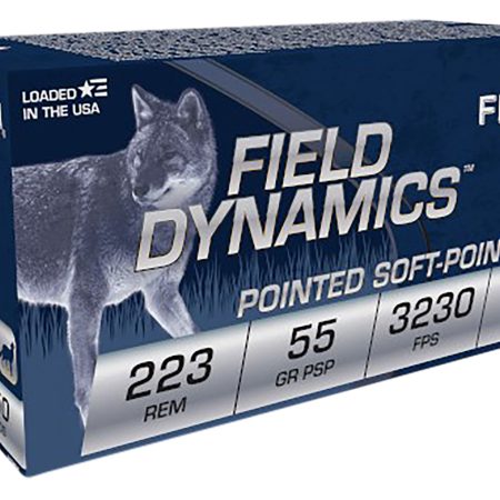 Fiocchi 223B50 Field Dynamics  223Rem 55gr Pointed Soft Point 50 Per Box/10 Case