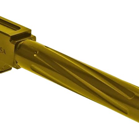 Rival Arms RA20G103E Precision V1 Match Grade 9mm Luger Compatible w/Glock 17 Gen5 4.49" Fluted Gold PVD Stainless Steel