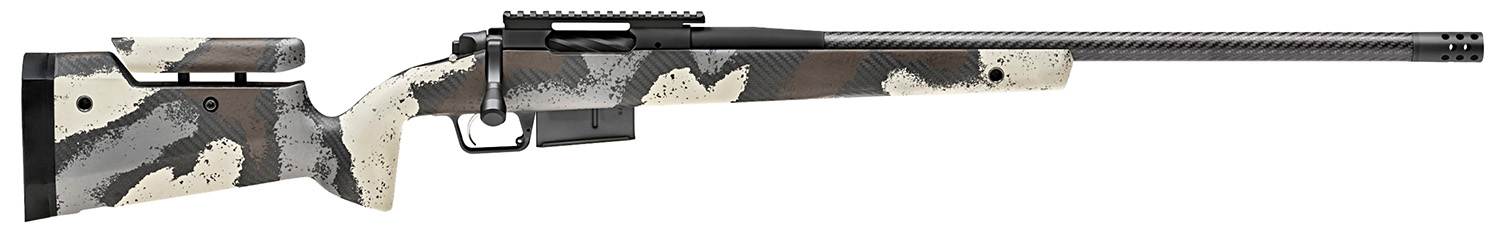 Springfield Armory BAW92465PRCCFDA Model 2020 Waypoint 6.5 PRC 3+1 24" Graphite Black Cerakote Carbon Fiber Barrel & Receiver, Ridgeline Camo Hybrid Profile w/Adj Comb & M-LOK Stock, Right Hand