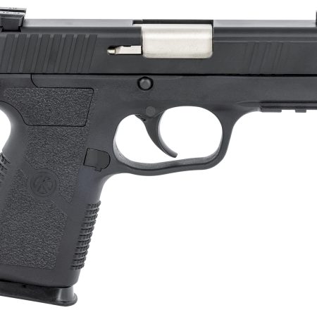 Kahr Arms KP90S94N P9-2  9mm Luger 7+1 3.60" Barrel, Black Finish Picatinny Rail Frame, Serrated Matte Black Stainless Steel Slide, Textured Polymer Grip & TruGlo Night Sights