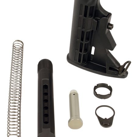 LBE Unlimited MILSTKKT Complete Mil-Spec Stock Kit  6 Position Black Synthetic for AR-15, M4