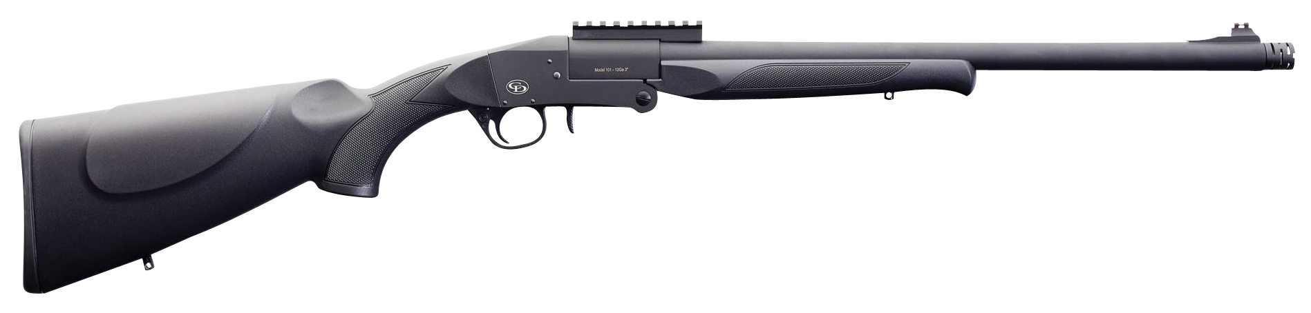 Charles Daly 930269 101 Turkey 12 Gauge Break Open 3" 1rd 20" Black Steel Barrel & Receiver, Fixed Black Synthetic Stock