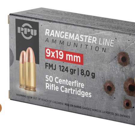 PPU PPRM9M Rangemaster  9mmLuger 124gr Full Metal Jacket 1000/Box