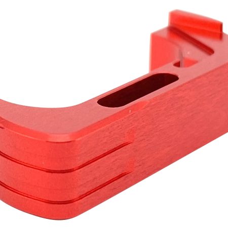 Cross Armory CRG5MCRD Mag Catch  Extended Compatible w/Glock Gen4-5 Red Anodized Aluminum