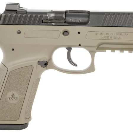 IWI US J941PSL9OD-II Jericho 941 Enhanced 9mm Luger Caliber with 3.80" Barrel, 17+1 Capacity, OD Green Finish Picatinny Rail Frame, Serrated Black Steel Slide & Polymer Grip