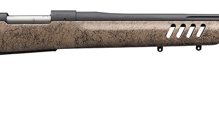 Winchester Guns 535243299 Model 70 Long Range 6.8 Western 4+1 24" Matte Black Black Webbed Tan Fixed Bell & Carlson w/Aluminum Bedding Stock Right Hand (Full Size)