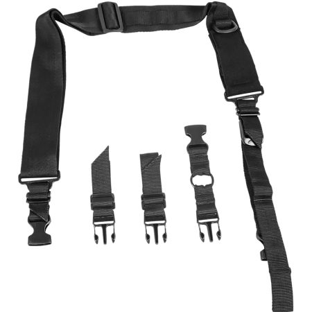 NcStar AARS2PB VISM Sling Black Nylon Strap w/Elastic Shock-Cord 55"-72" OAL Adjustable Bungee